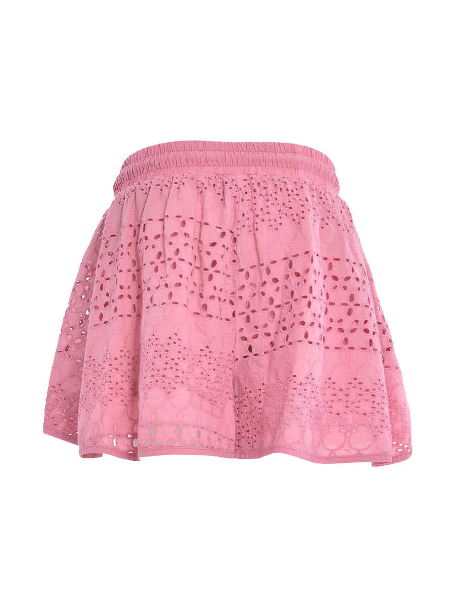 Shorts rosa in pizzo san gallo RE83240G39 3318 Dixie Kids 