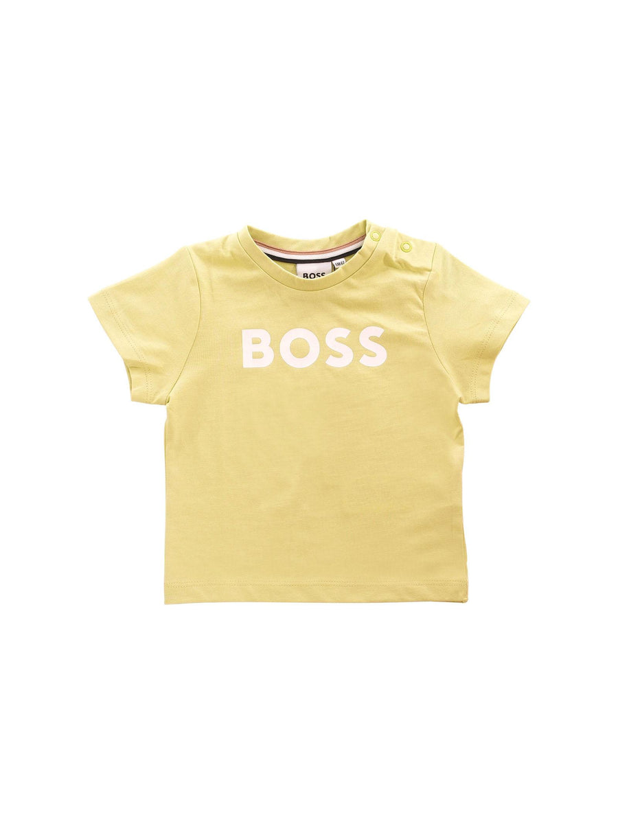 T-Shirt Boss verde con logo frontale J52105 607 Boss 