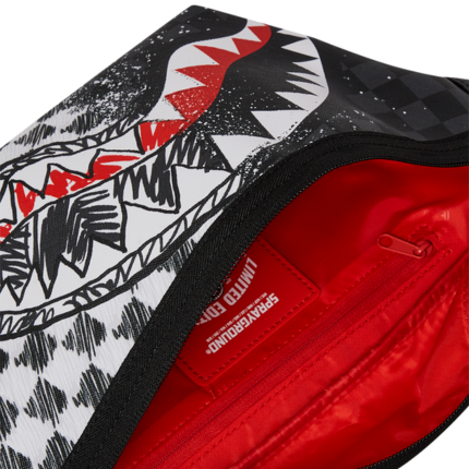 Marsupio "Split Checkered Graffiti Shark Sprayground nero 910B7898 NSZ Sprayground 
