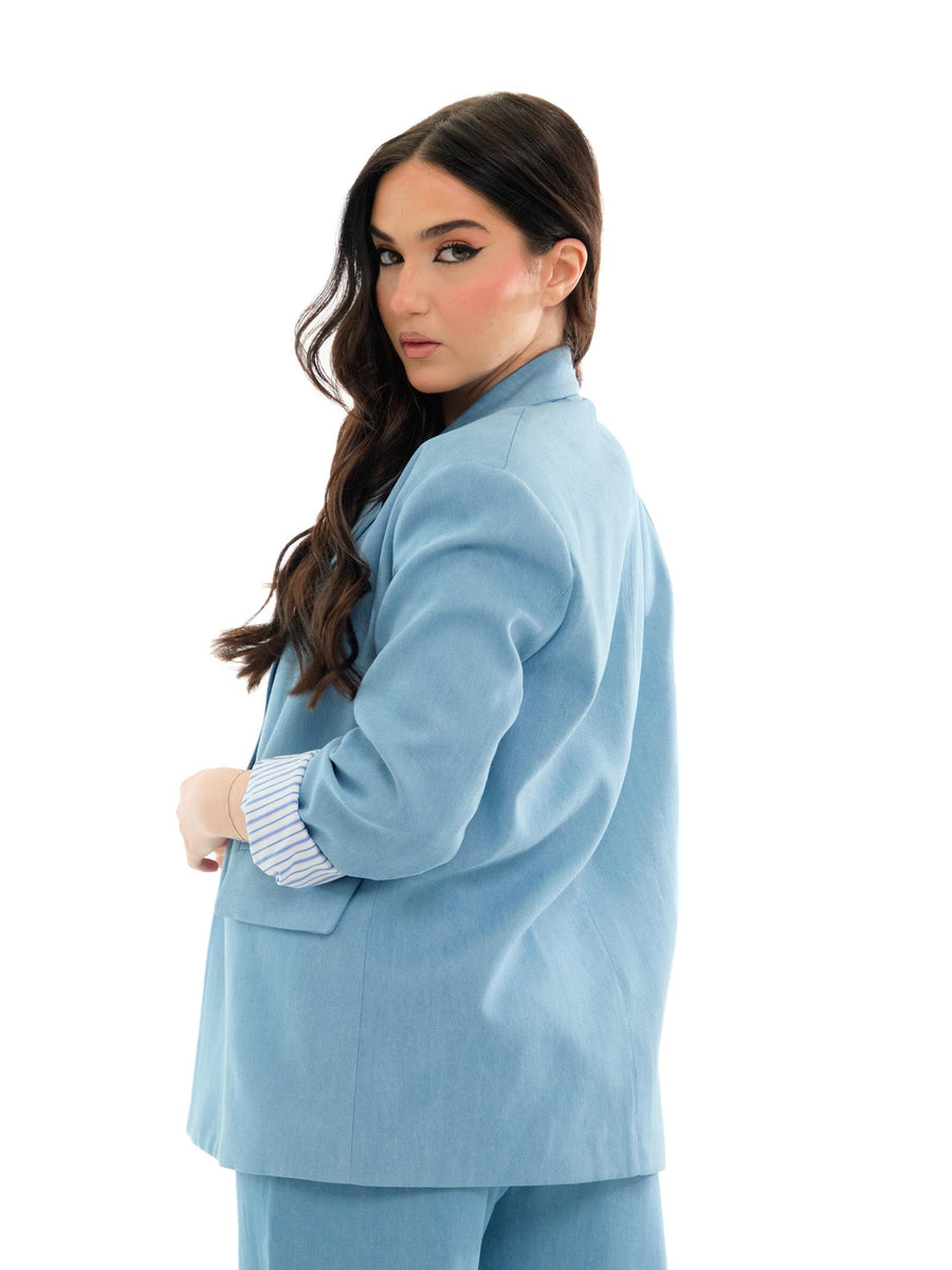 Blazer Imperial azzurro con risvolti a righe J9990014T AZZURRO/BLU Imperial 