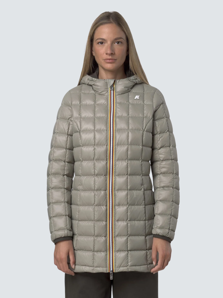 Giubbino "Denise St Thermo Reversible" K-Way verde oliva K8134CW B42 K-WAY 