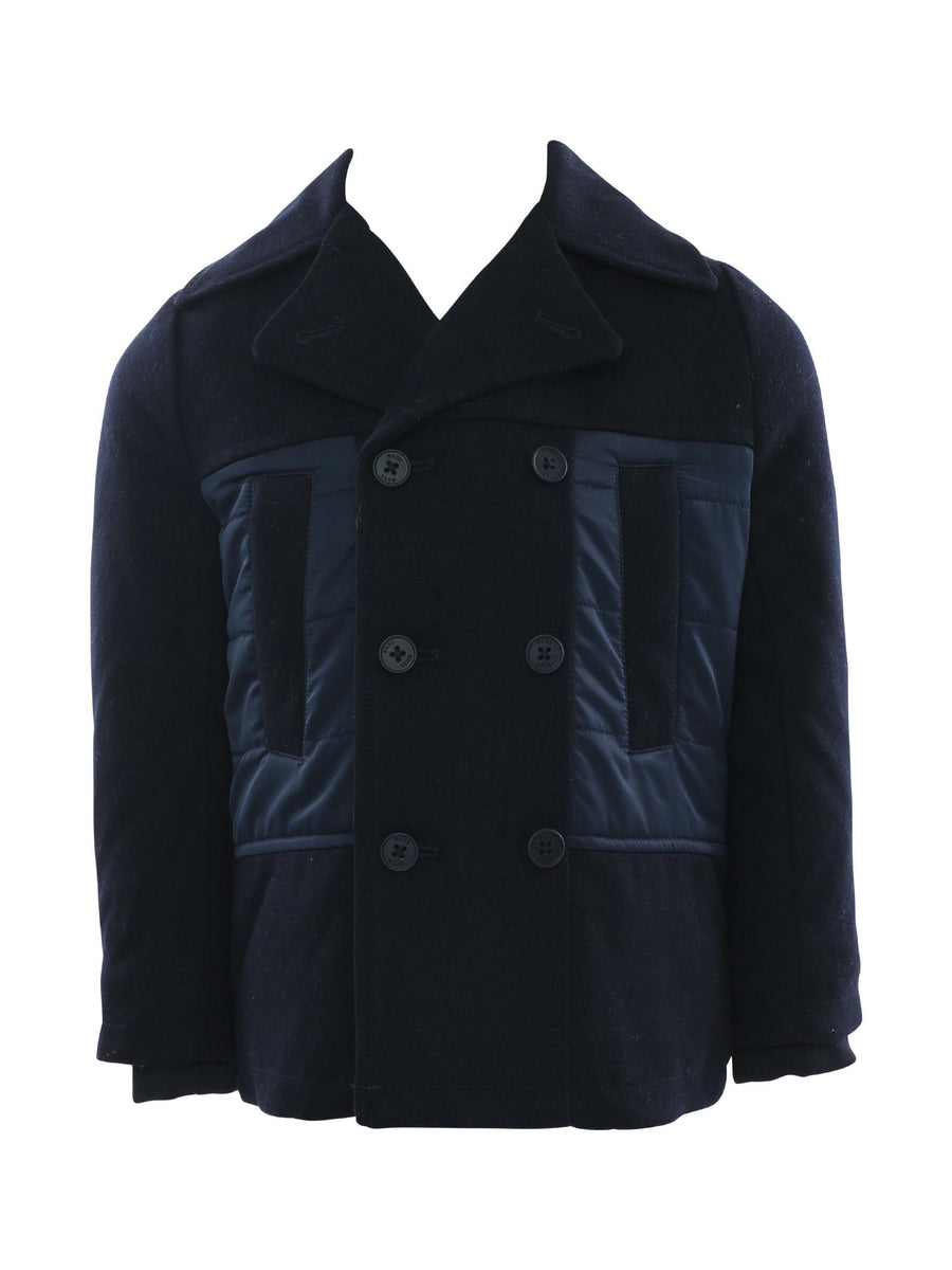 Cappotto blu in lana J26485 MARINE Boss 