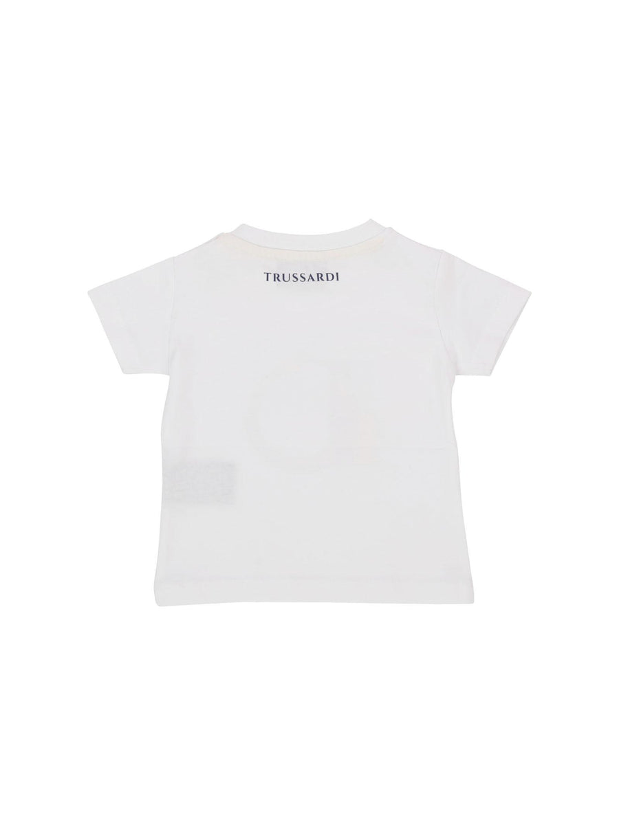 T-shirt bianca con stampa logo TIP23101TS WHI Trussardi 