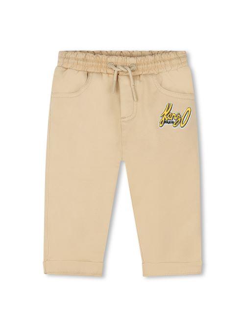 Pantalaccio Kenzo beige con logo giallo K60510 21D Kenzo 