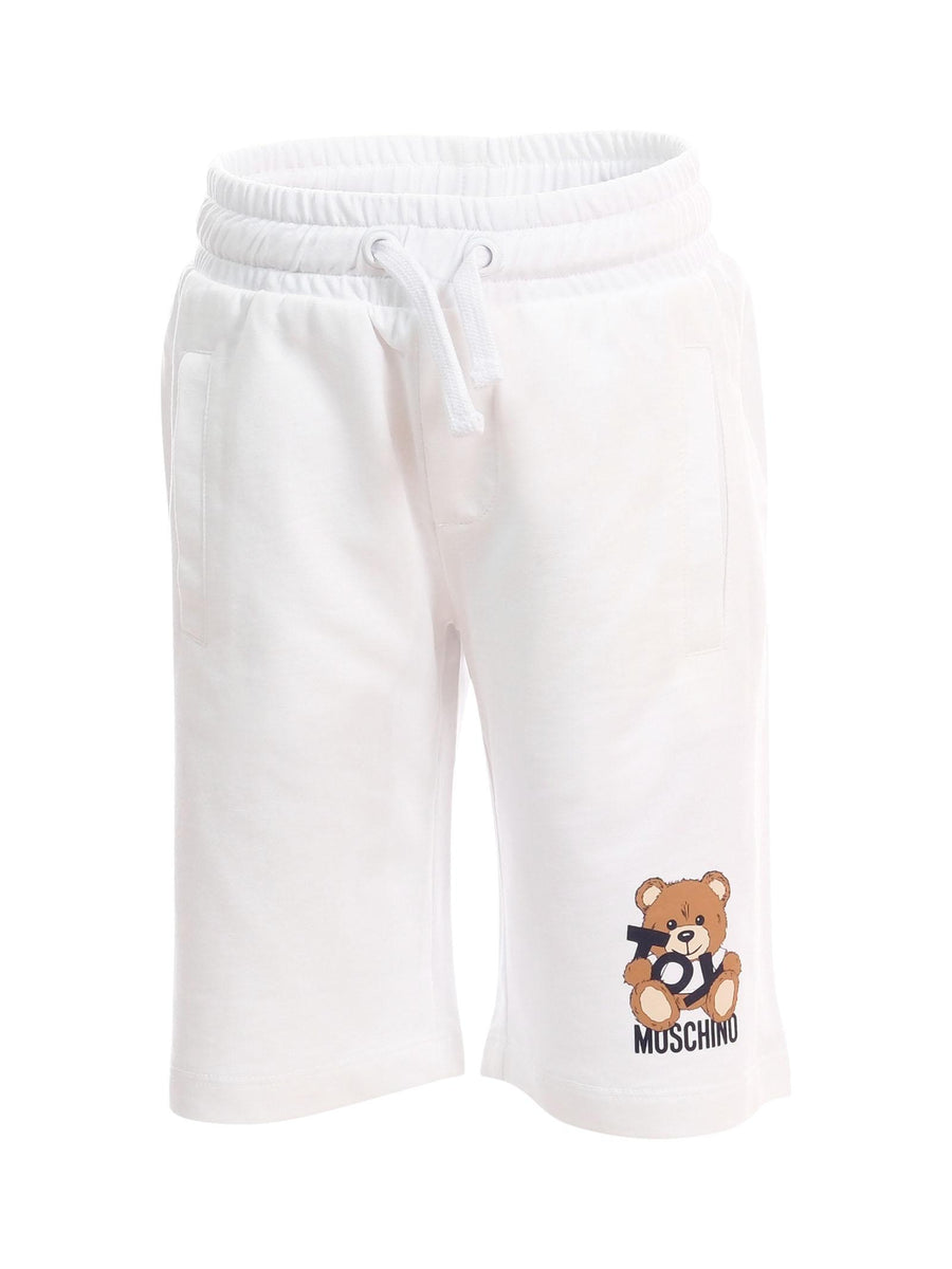 Shorts Moschino bianco con piccolo teddy toy sulla gamba HUQ02A 10101 Moschino 