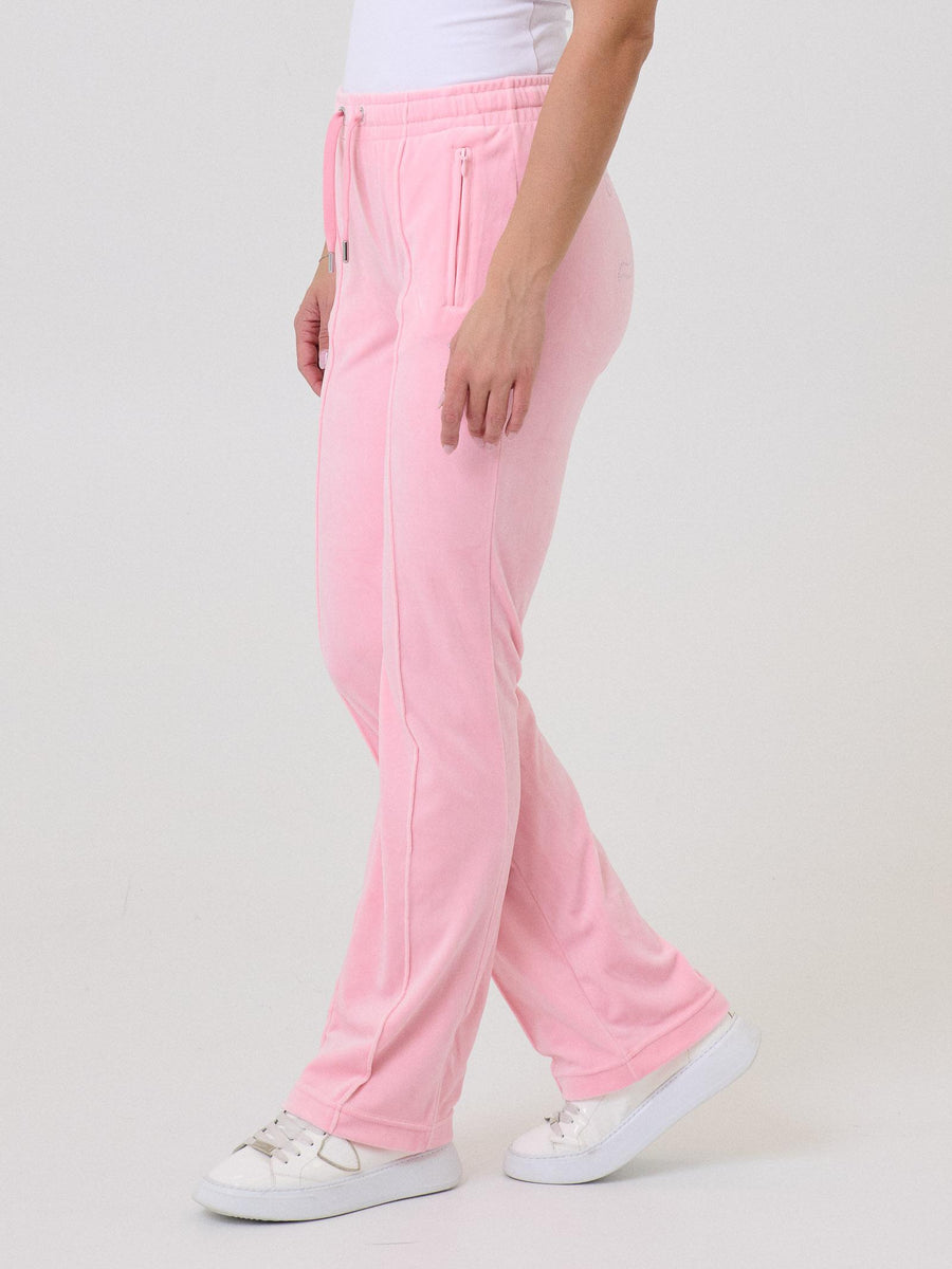 Pantalone in velluto Juicy Couture rosa in velluto con strass VIJH70699WPF JP2 Juicy Couture 
