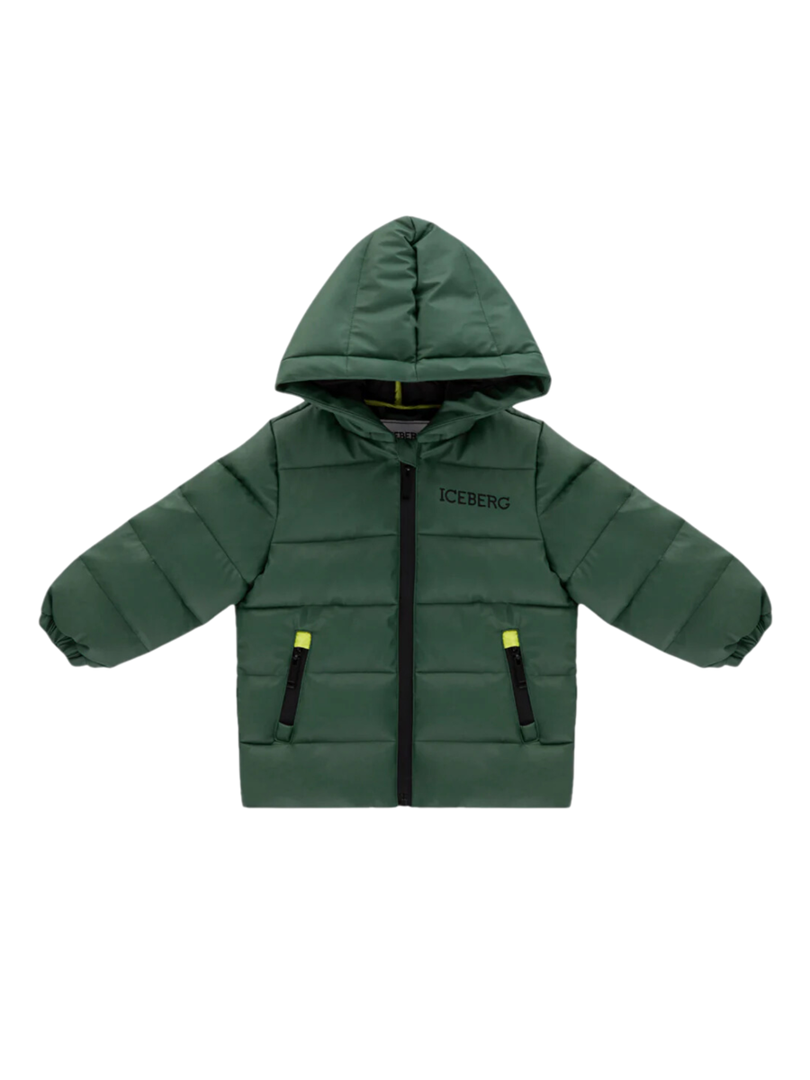 Giubbino con cappuccio Iceberg verde petrolio GBICE5309B PETROL Iceberg 