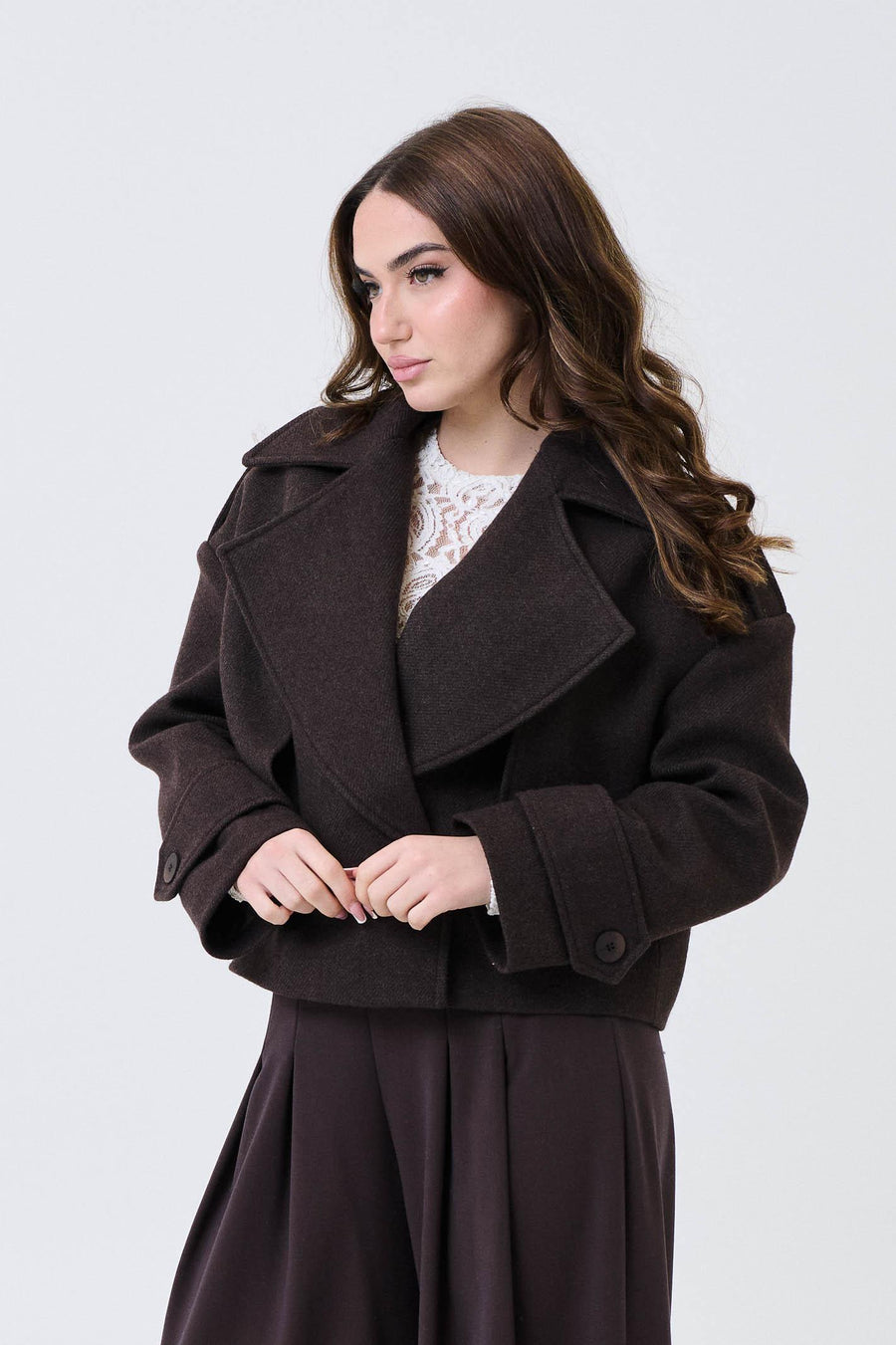 Cappotto corto doppiopetto Armoire moro 71741 MORO Armoire 