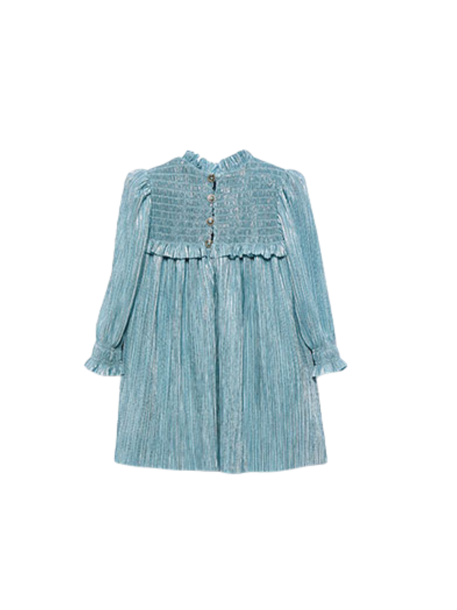 Abito plissé con smock Abel & Lula azzurro 5510 Acqua Abel & Lula 