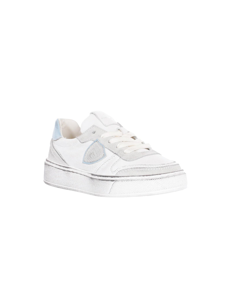 Sneakers bambino Philippe Model Nice bianche e turchese 78524 3 Philippe Model 