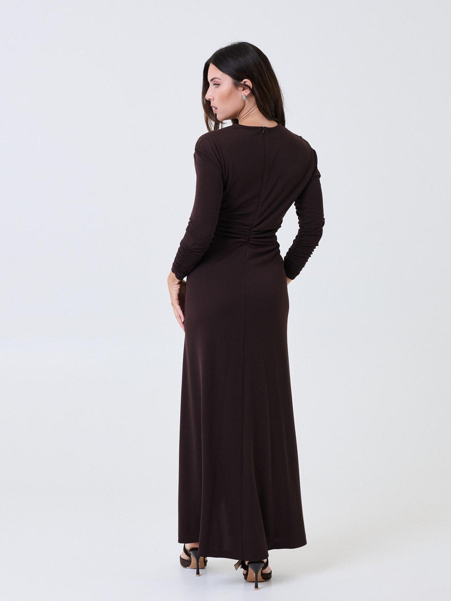 Abito lungo Imperial moro con anello centrale e drappeggio AFUGKHT MORO Imperial 