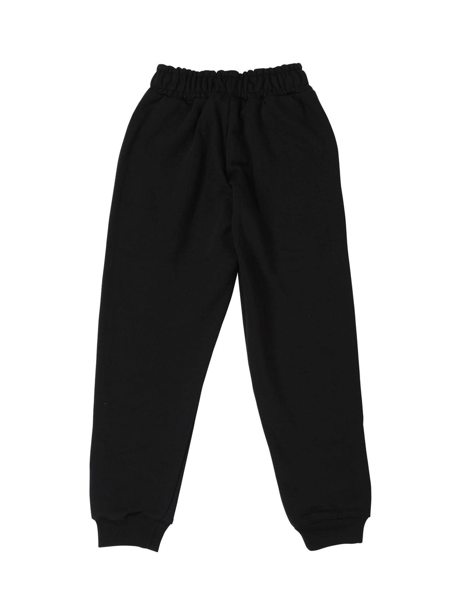 Pantalone in tuta Icon nero con stampa logo su gamba P00747 NERO Icon 