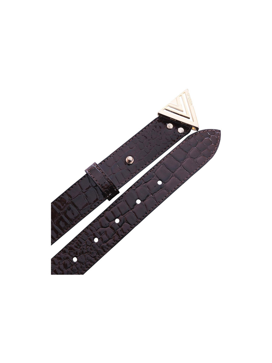 Cintura Vicolo moro effetto cocco con fibbia geometrica AD0003 MORO Vicolo 