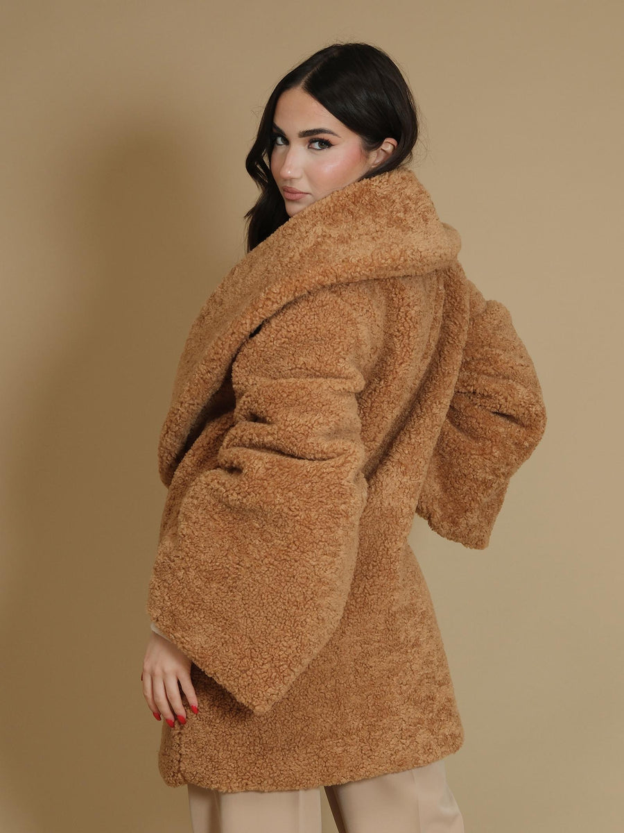 Cappotto "Puff teddy" Silence Limited cammello CP932T Puff Silence Limited 