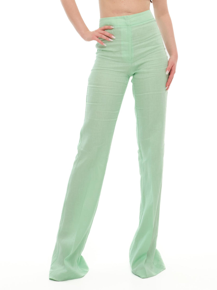 Pantalone "linen flaire" Silence Limited verde menta PA281 MENTA Silence Limited 