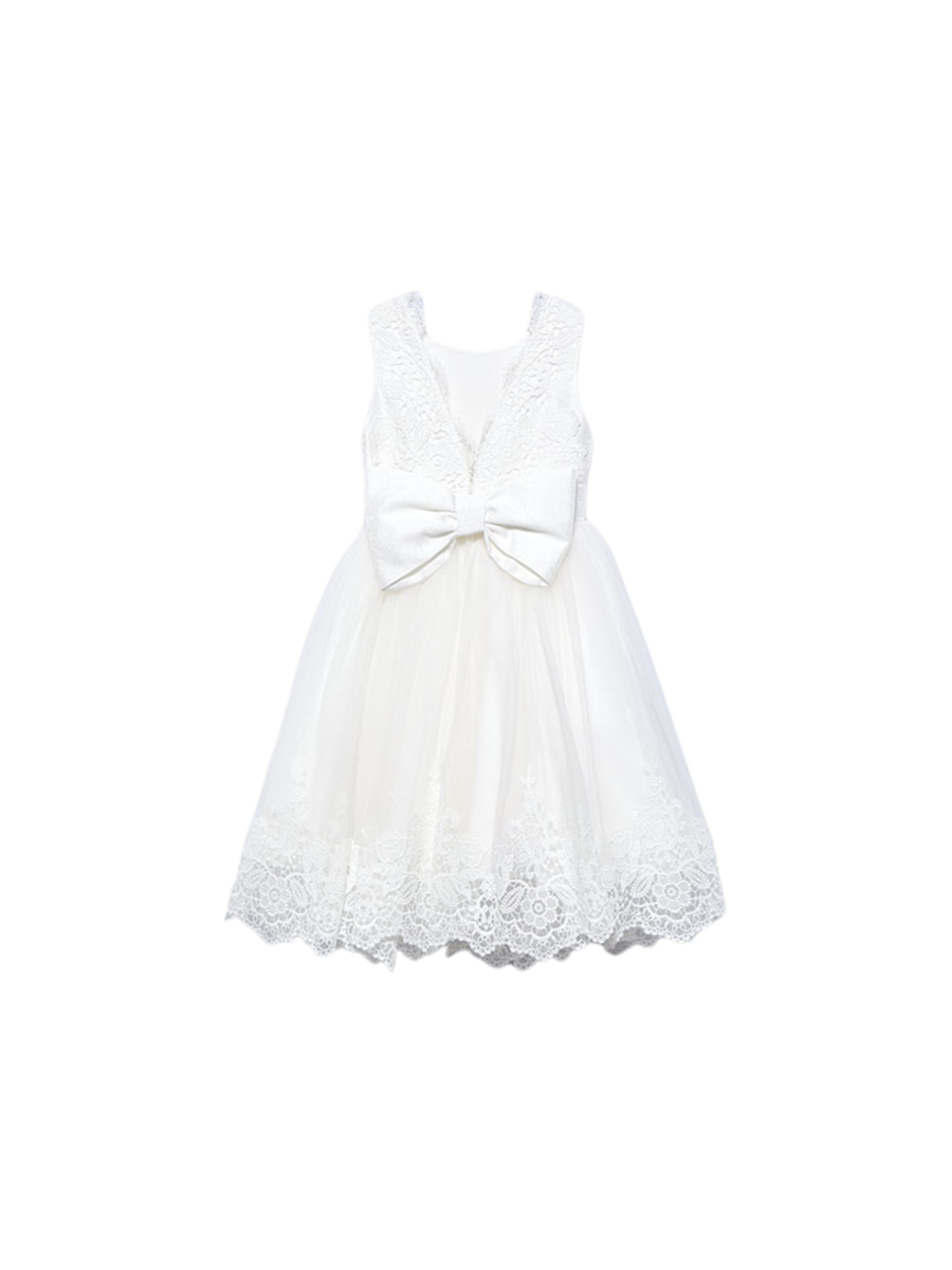 Abito Abel & Lula bianco con corpetto in pizzo e gonna in tulle 5033 PAN Abel & Lula 