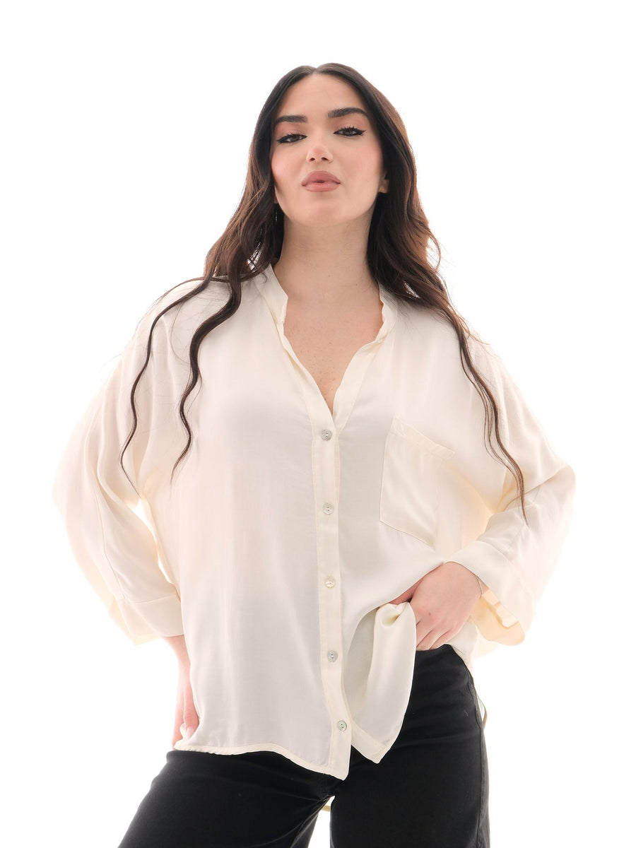 Camicia oversize Armoire burro in raso C621C BURRO Armoire 