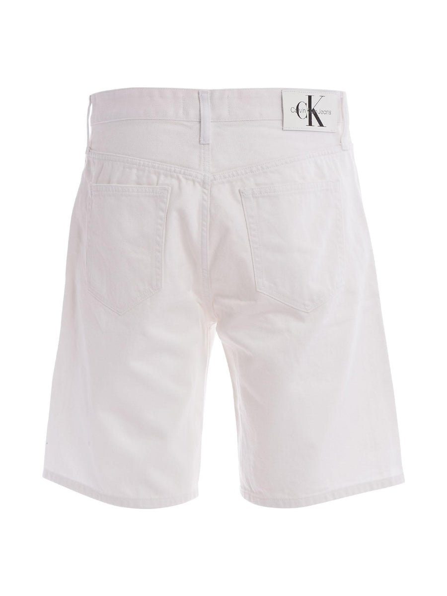 Bermuda denim straight bianco J30J320524 1AA Calvin Klein 