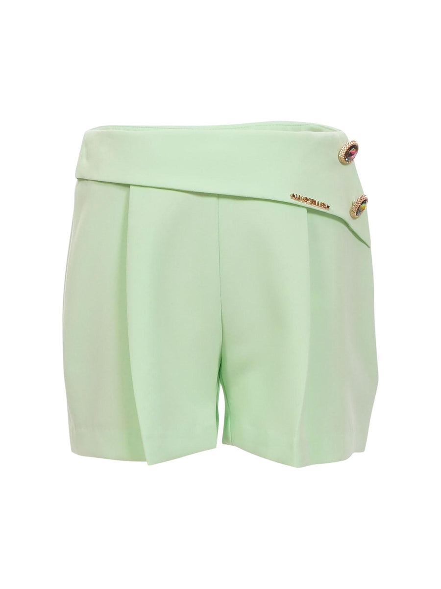 Shorts Marc Ellis verde acqua con bottoni gioiello SO01232 GREEN Marc Ellis 