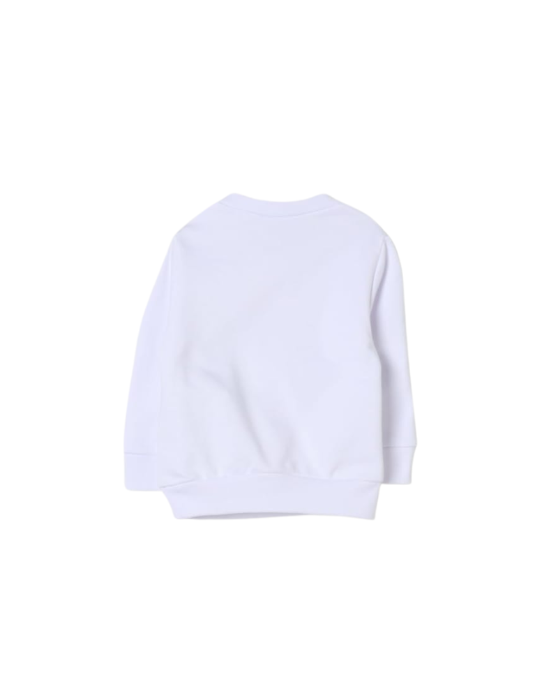 Felpa Dsquared bianca con logo lettering frontale DQ2860 DQ100 Dsquared 