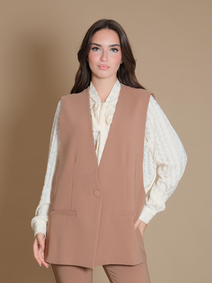 Gilet Imperial con inserti tasca lineari marrone LC29IKP CAMMELLO Imperial 