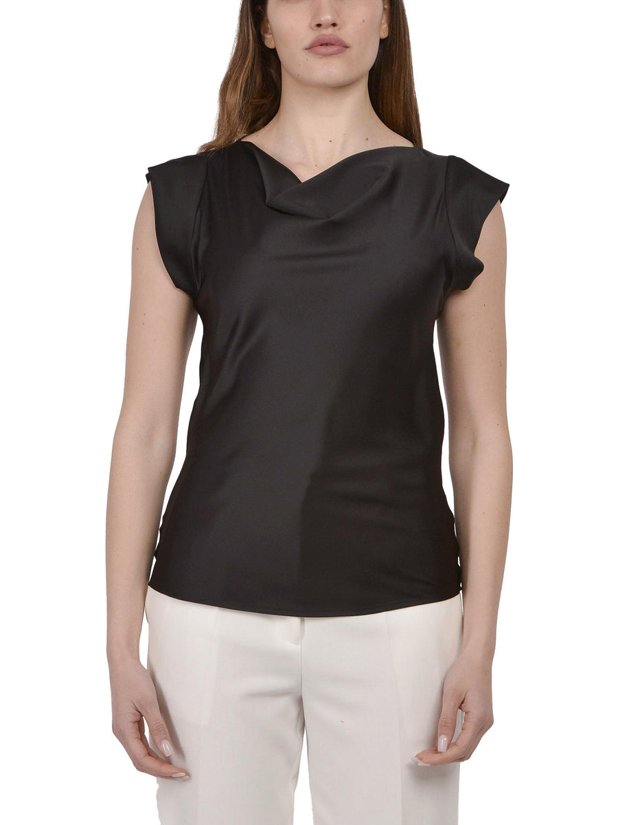 T-shirt nera in satin RFD1DAT NERO Imperial 