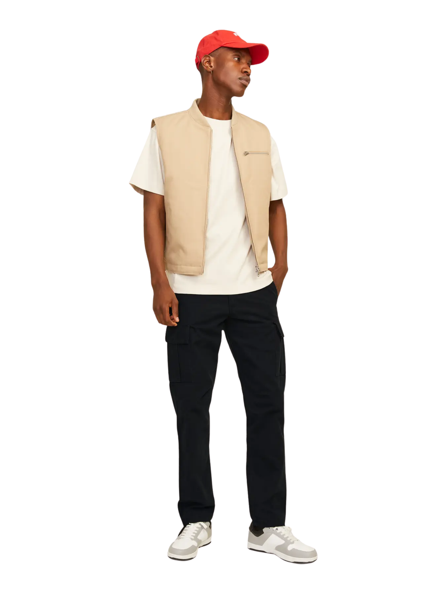 Pantalone cargo Jack & Jones nero 12258150 Black Jack & Jones 