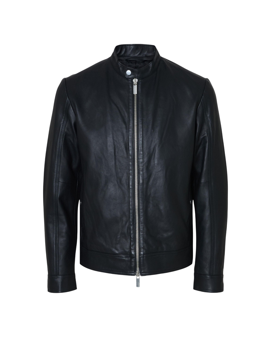 Giubbino in pelle Selected nero 16085745 Black Selected 