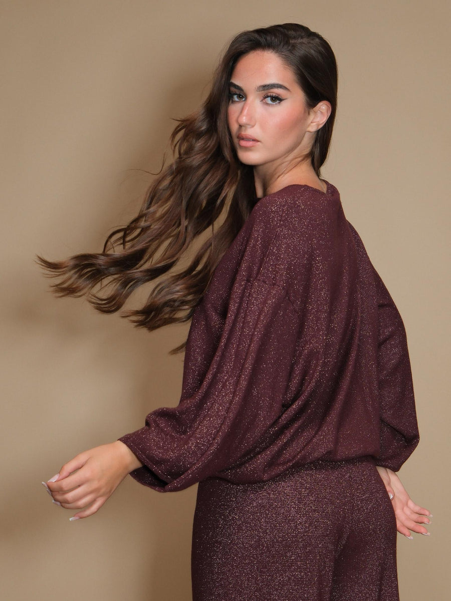 Maglia Armoire lurex vino R2045L VINO Armoire 