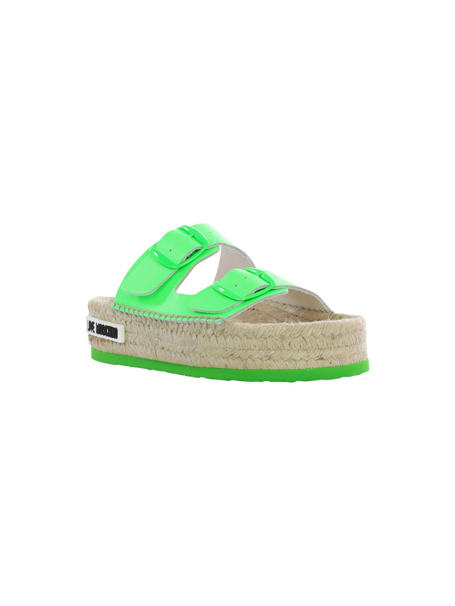 Sabot espadrillas verde fluo JA28123G1G 810 Love Moschino 