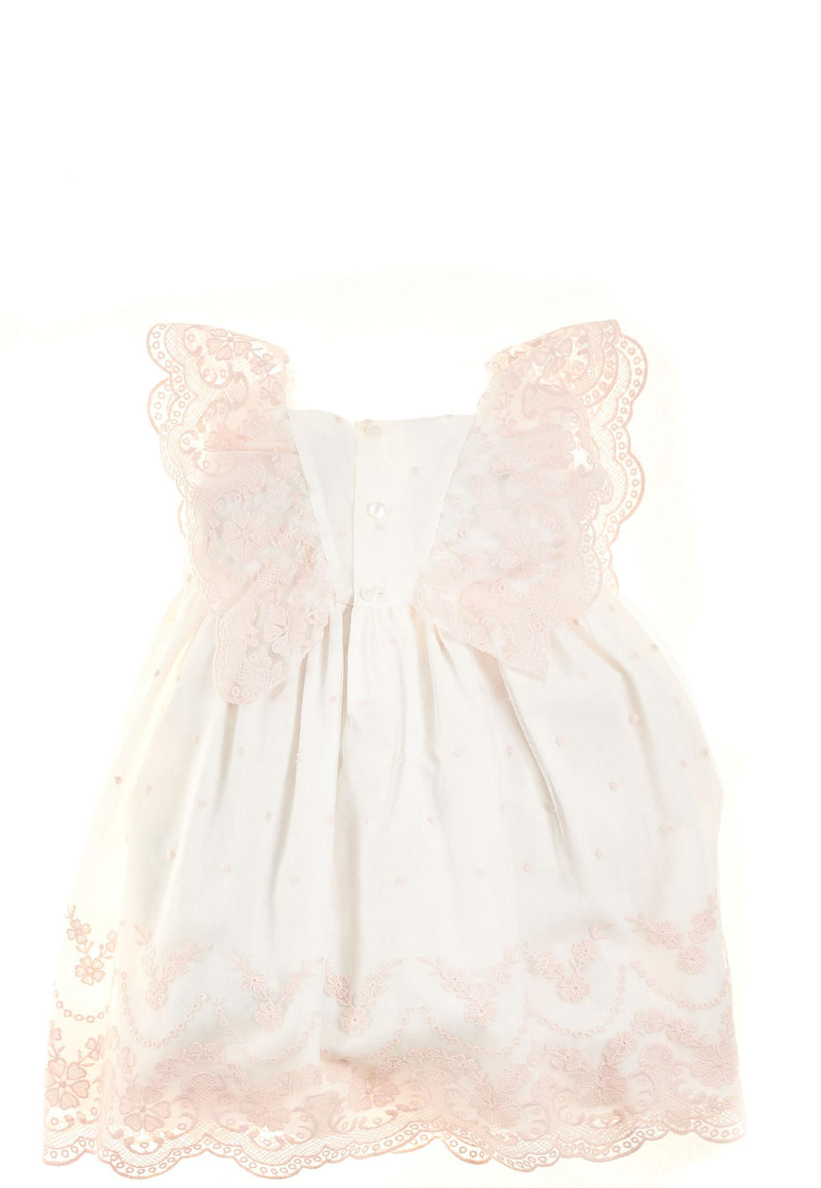 Abito bianco con tulle 00435266 6035 Paz Rodriguez 