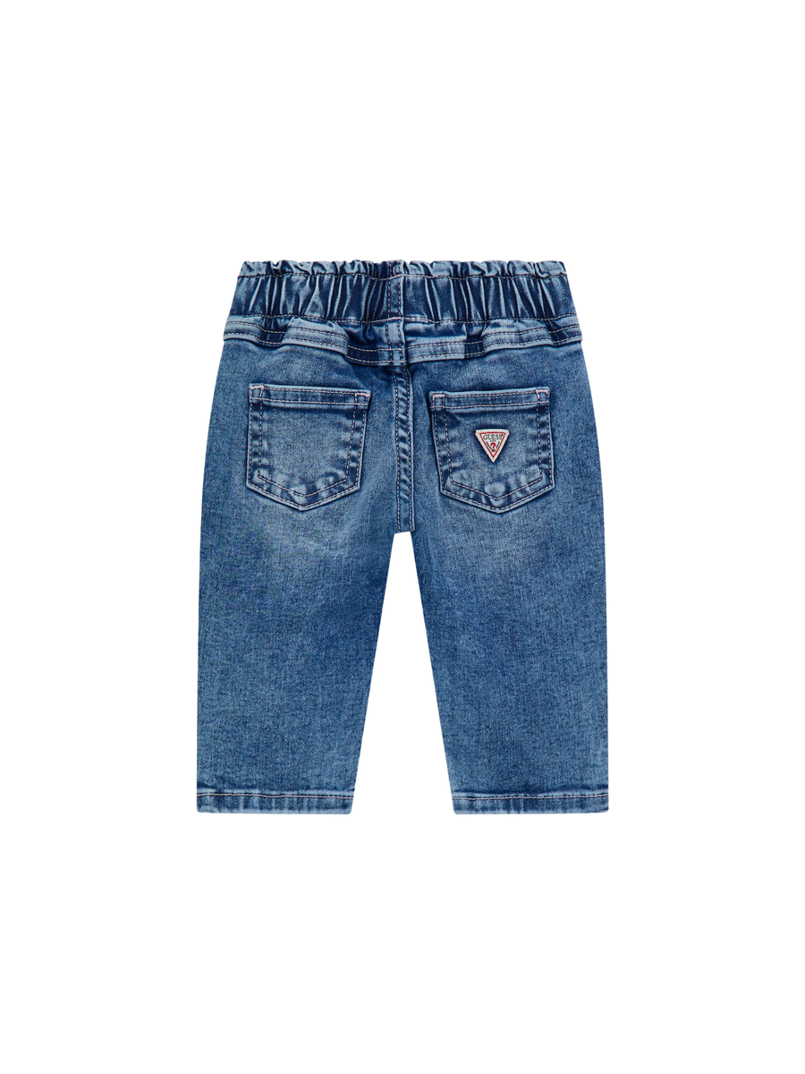 Jeans Guess blu denim cn maxi logo lettering colorato A5YA00D4CA0 TLEG Guess 