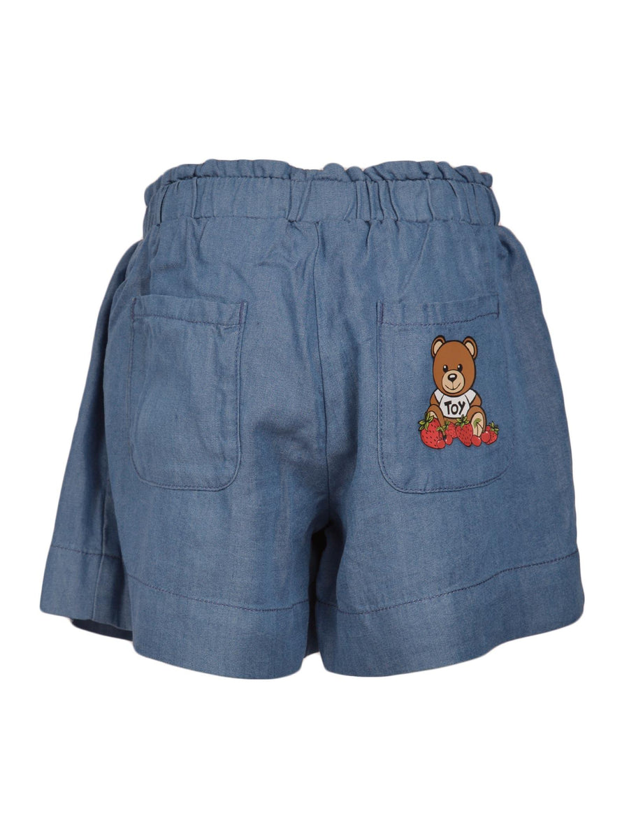 Shorts denim caramella Teddy fruits HDQ00EL0E07 40023 Moschino 