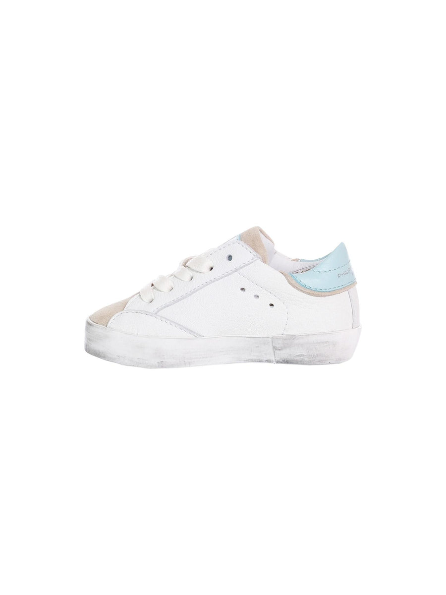 Sneakers Philippe Model bianca con inserti azzurro chiaro e beige 80662 VAR5 Philippe Model 