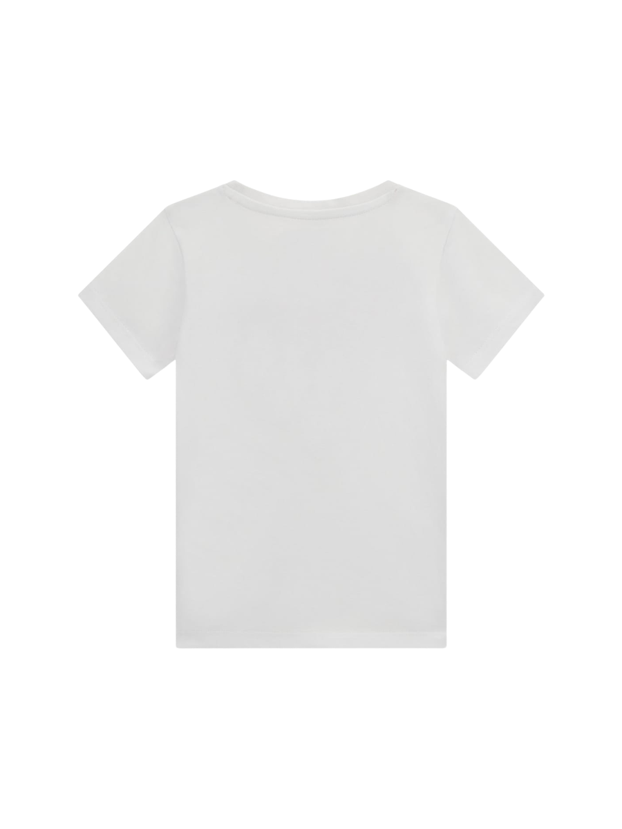 T-shirt Guess bianca con logo triangolare decorato K5RI16K6YW4 G011 Guess 