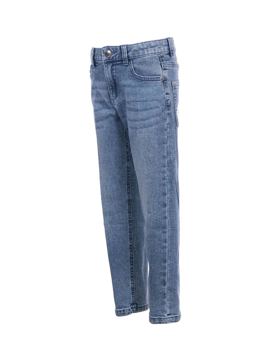 Jeans John Richmond in denim con stampa RICH posteriore RBP25214JE DENIM BLUE John Richmond 