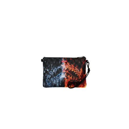 Marsupio "Ice vs Fire Shark Wristlet Pouch Sprayground nero 910B7939 NSZ Sprayground 