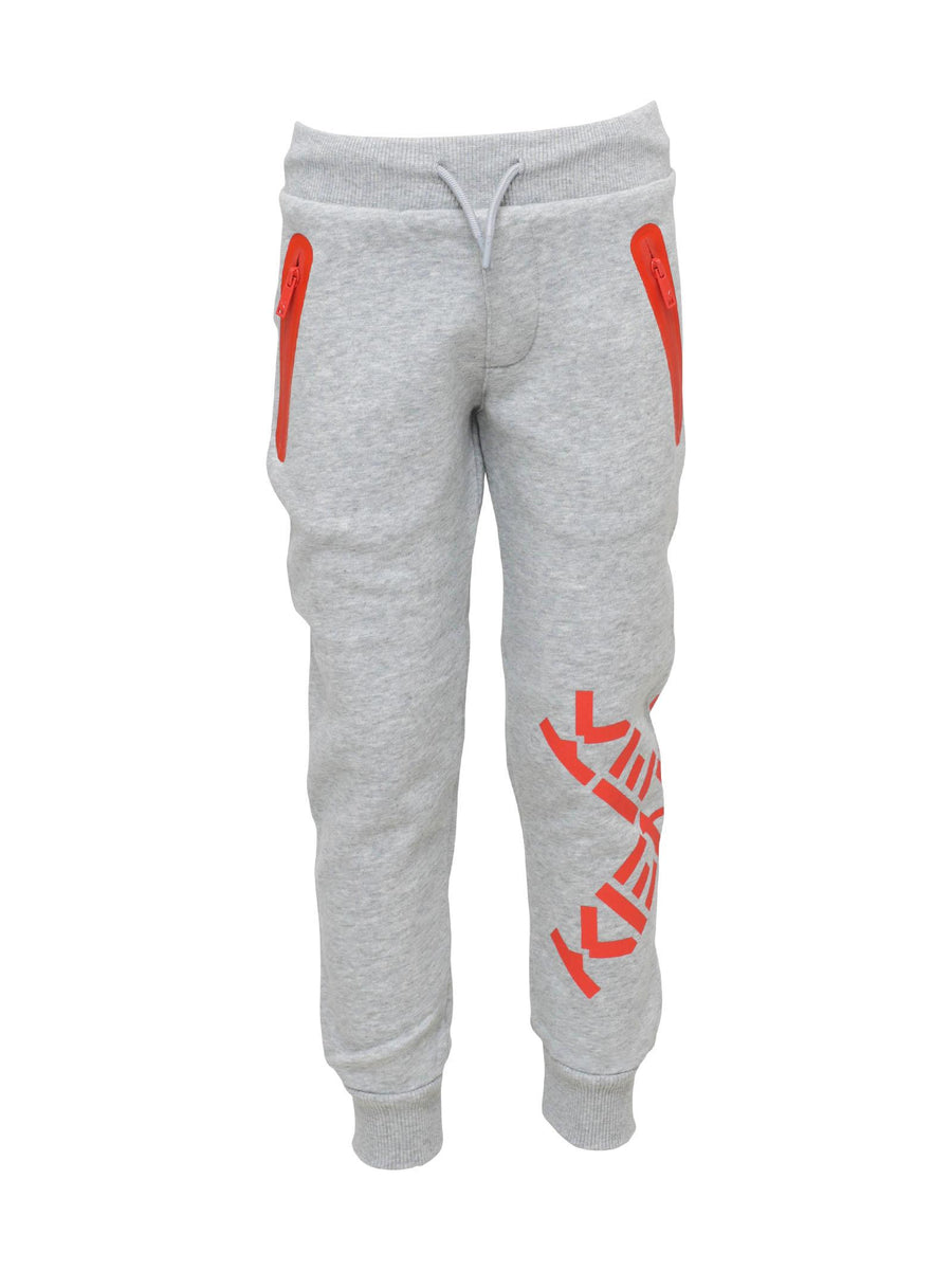 Pantalone tuta grigio con doppia stampa K24275 A41 Kenzo 