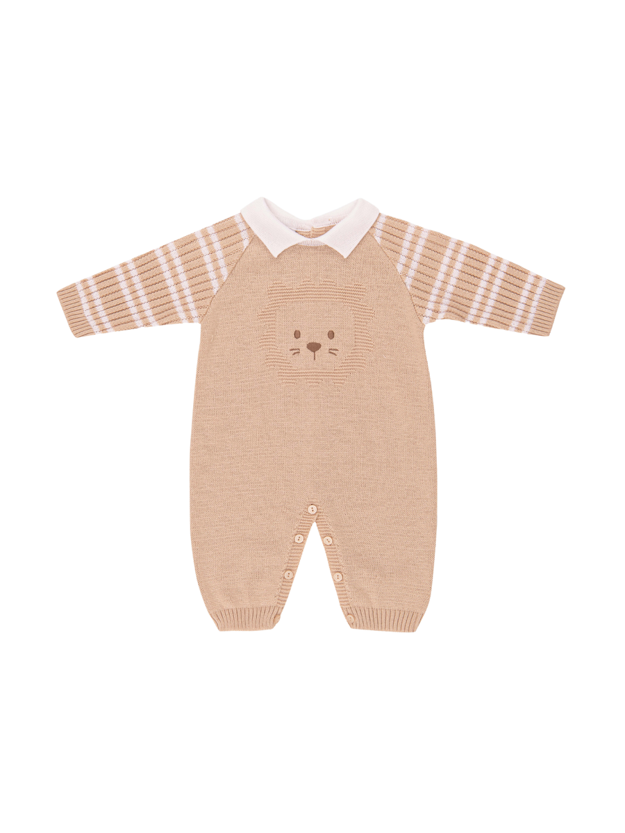 Tutina Marlù beige con ricamo leoncino frontale EB5210 C9101 Marlù 