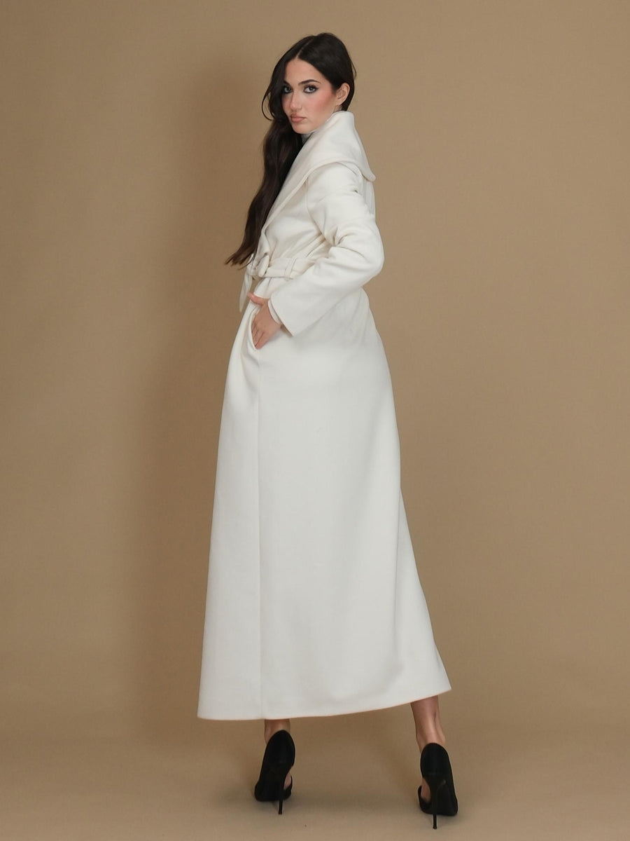 Cappotto a vestaglia lungo Armoire panna CP221 PANNA Armoire 