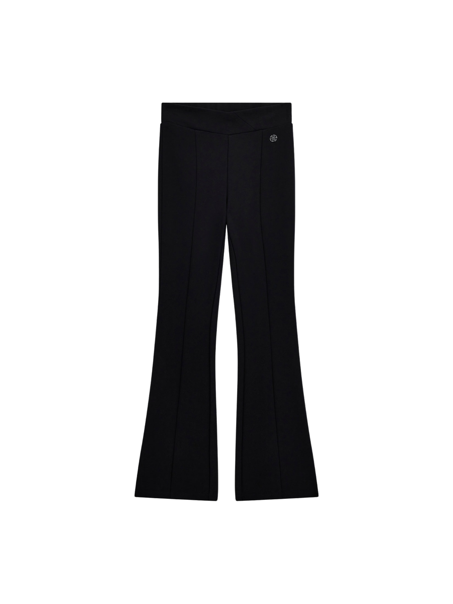 Pantalone flare Guess nero con dettaglio logo J5YB05KCY62 JBLK Guess 