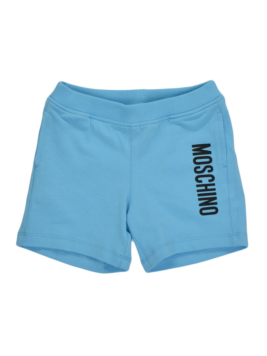 Shorts azzurro con stampa MUQ00NLBA10 41008 Moschino 