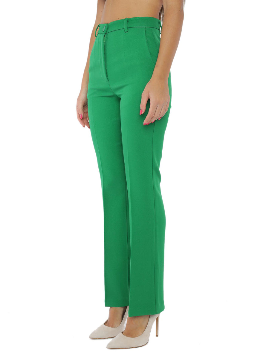 Pantalone verde con spacco TZ0097 VER Vicolo 