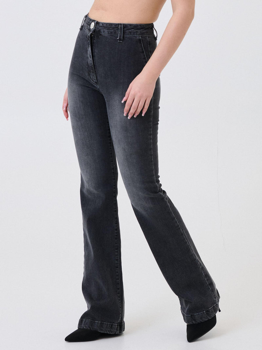 Jeans flare Silence Limited nero SI20 BLACK Silence Limited 