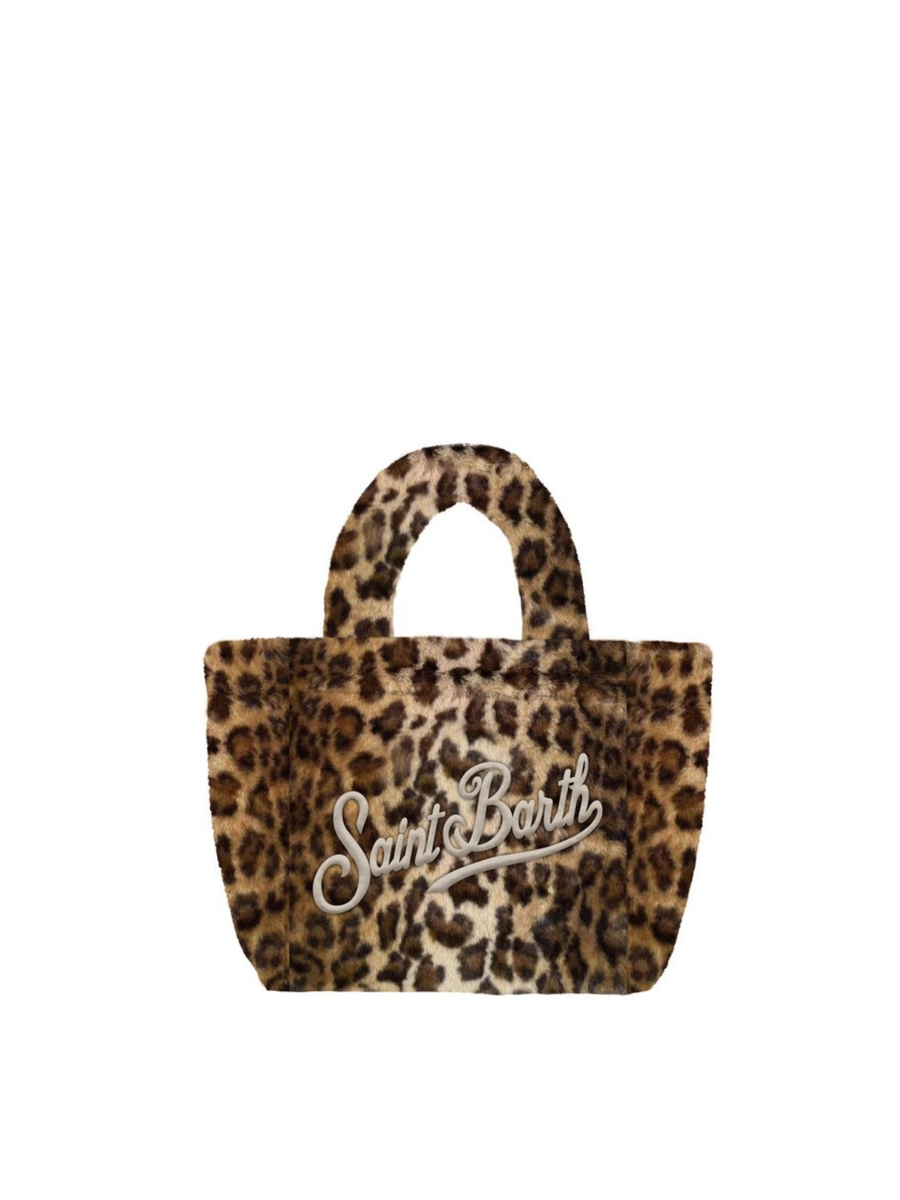 Borsa Vanity mini "18m12 emb" Saint Barth leopardata effetto peluche VAMI021 00291I MC2 SAINT BARTH 