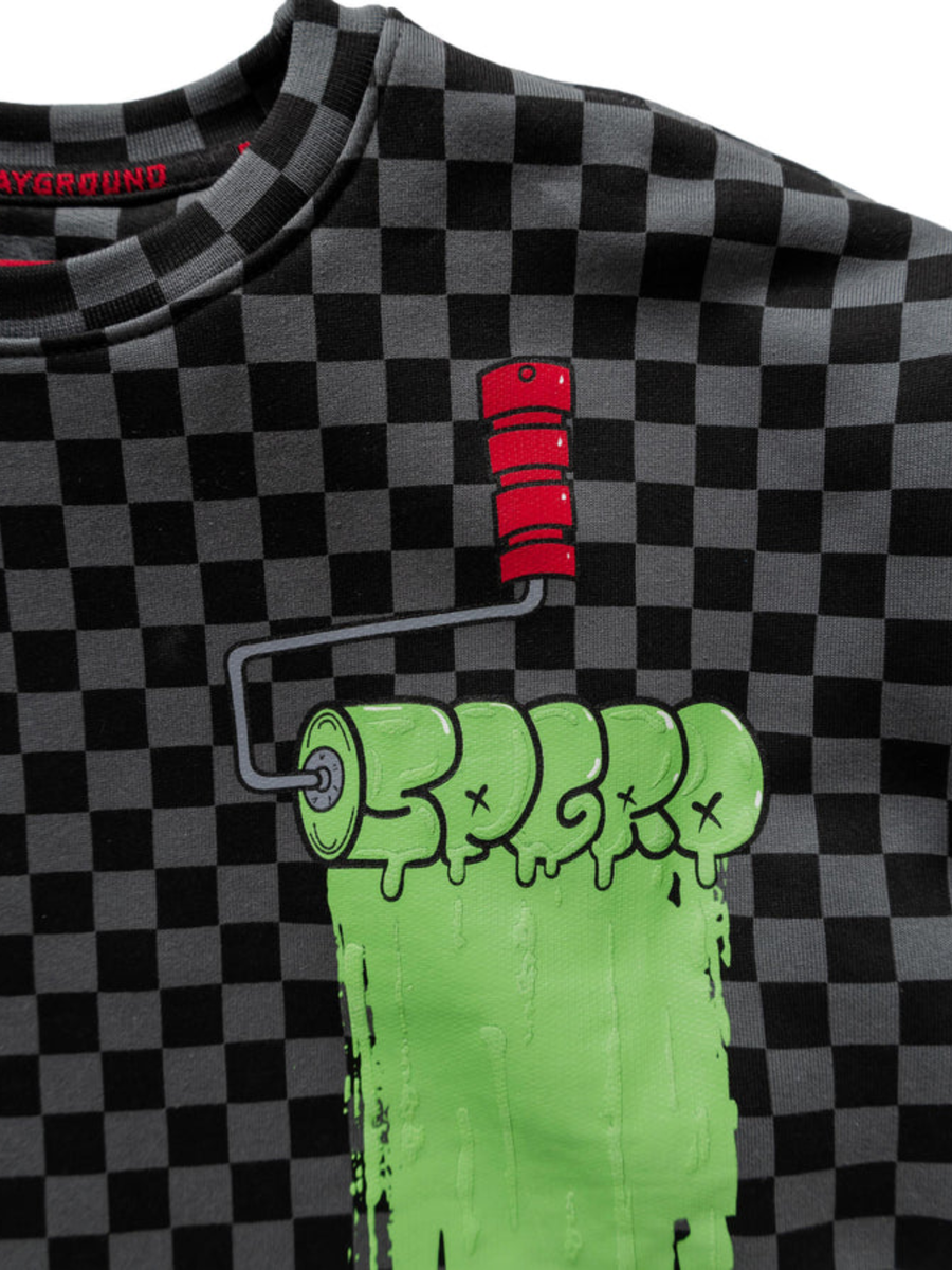Felpa roller checkered crewneck Sprayground nera SPY1158 UNI Sprayground 