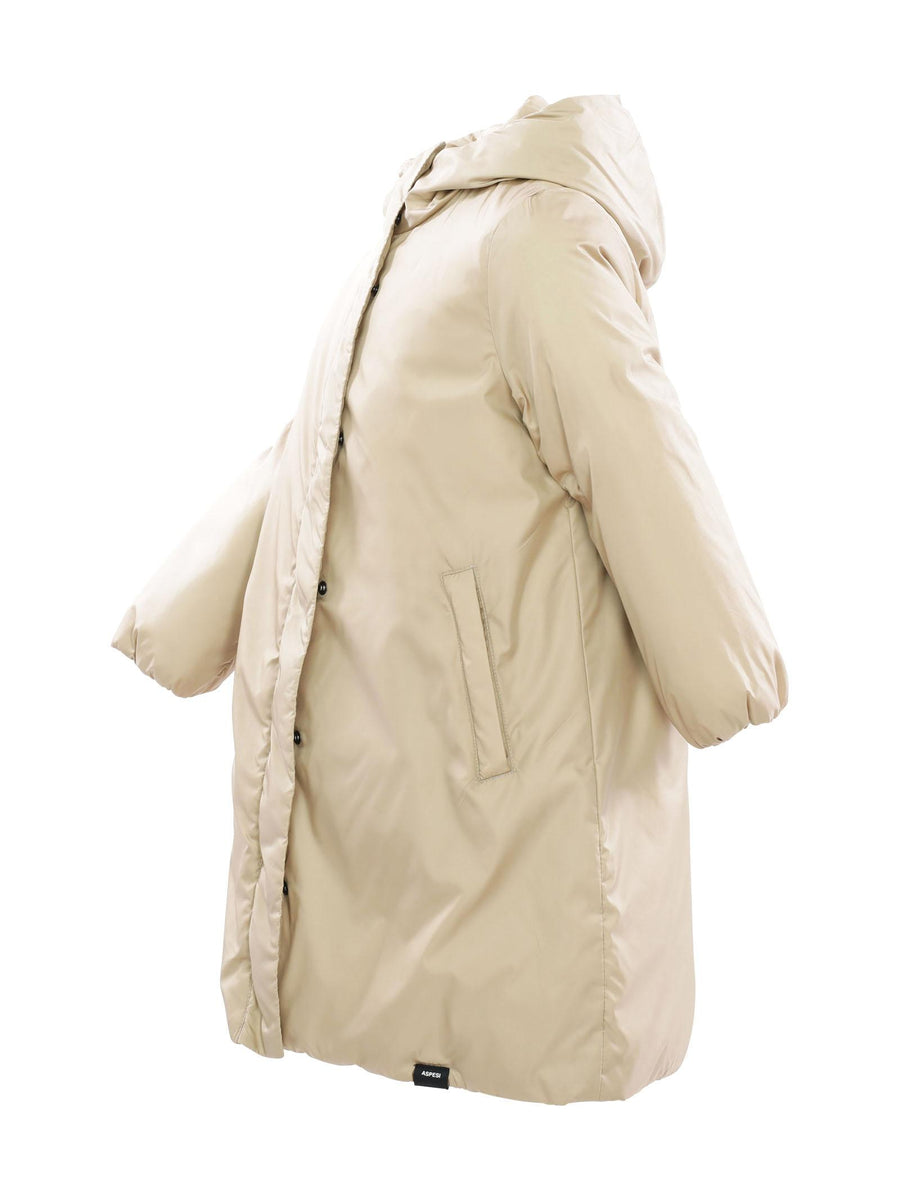 Cappotto piumino beige in eco padding GPN0078 126 Aspesi 