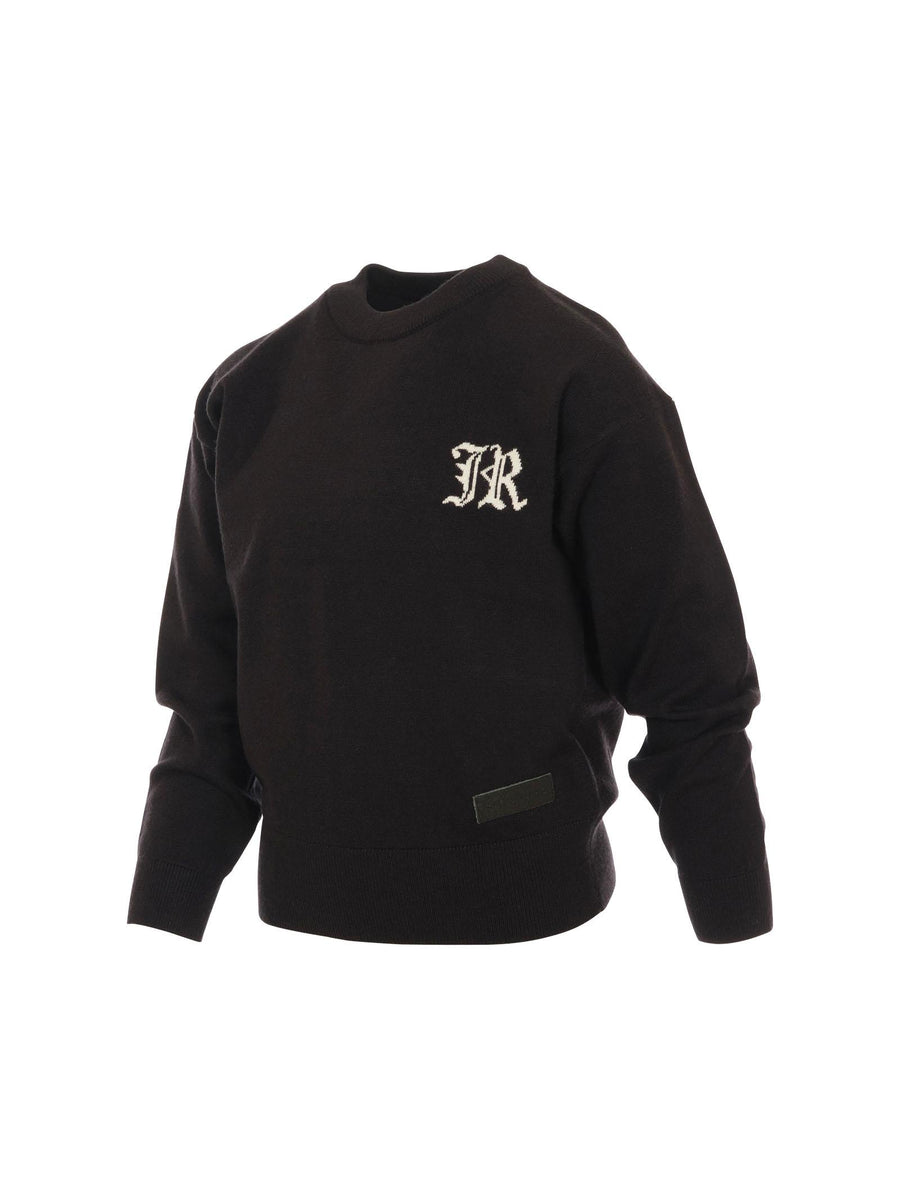 Felpa John Richmond nera con logo "JR" RBA25011MA BLACK John Richmond 