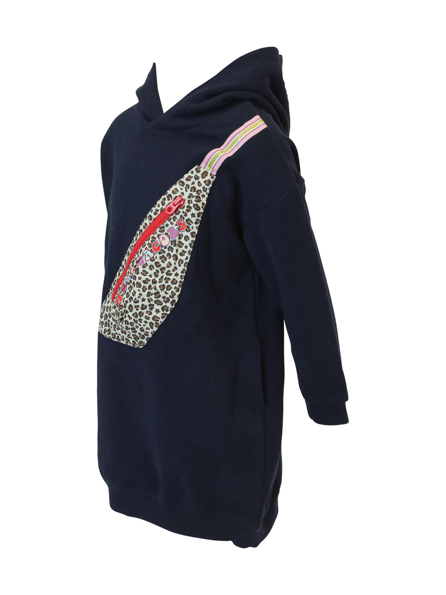 Abito in felpa blu con marsupio W12413 84E Marc Jacobs 