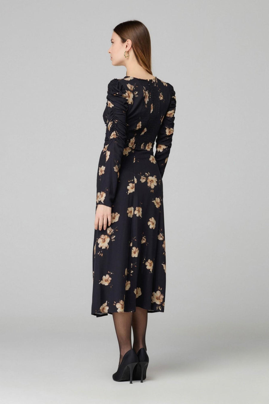 Abito lungo "Chloe" Mar De Margaritas nero con spacco frontale MMABW01290 NE108 Mar De Margaritas 